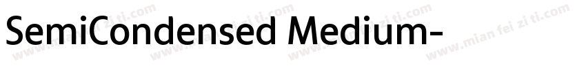 SemiCondensed Medium字体转换
